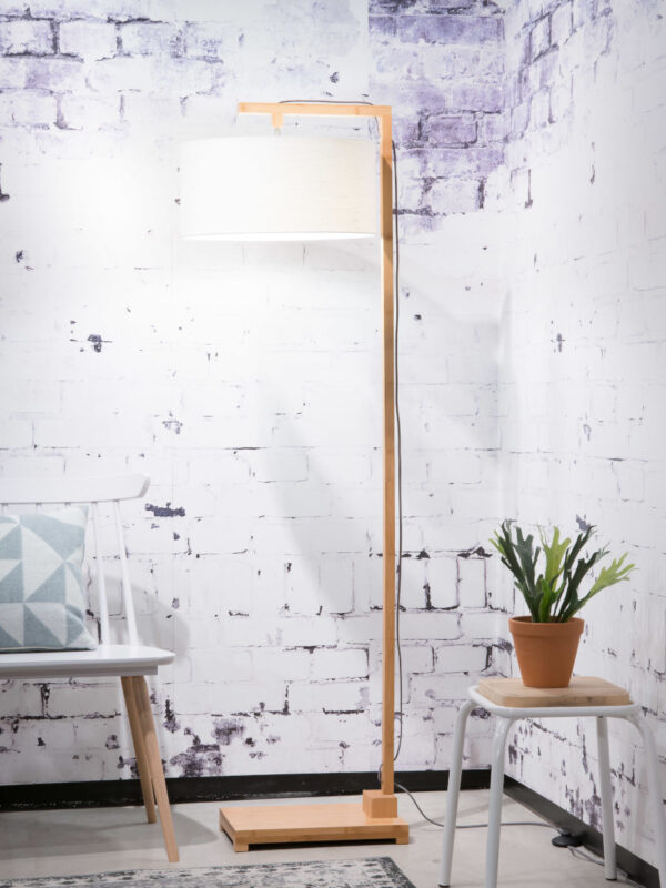 Scandinavische witte linnen vloerlamp GOOD&MOJO Himalaya - Image 2