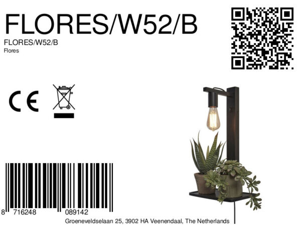 Moderne bamboe wandlamp zwart GOOD&MOJO Flores - Image 9