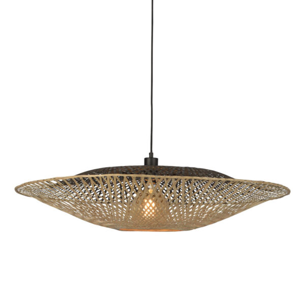 Zwart naturel bohemian bamboe hanglamp GOOD&MOJO Kalimantan