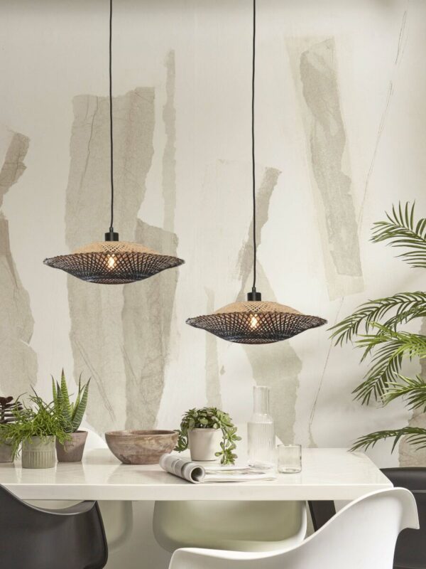 Hanglamp bamboe schotelvorm naturel/zwart S GOOD&MOJO Kalimantan - Image 5