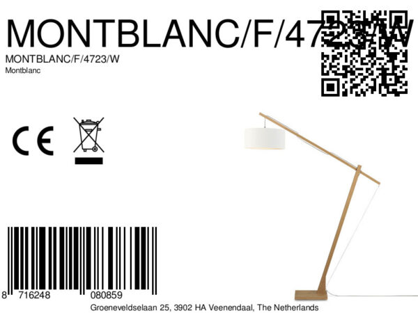 Linnen Scandinavische vloerlamp linnen GOOD&MOJO Montblanc - Image 13