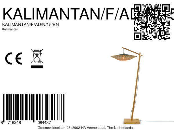 Naturel bamboe bohemian vloerlamp zwart GOOD&MOJO Kalimantan - Image 9