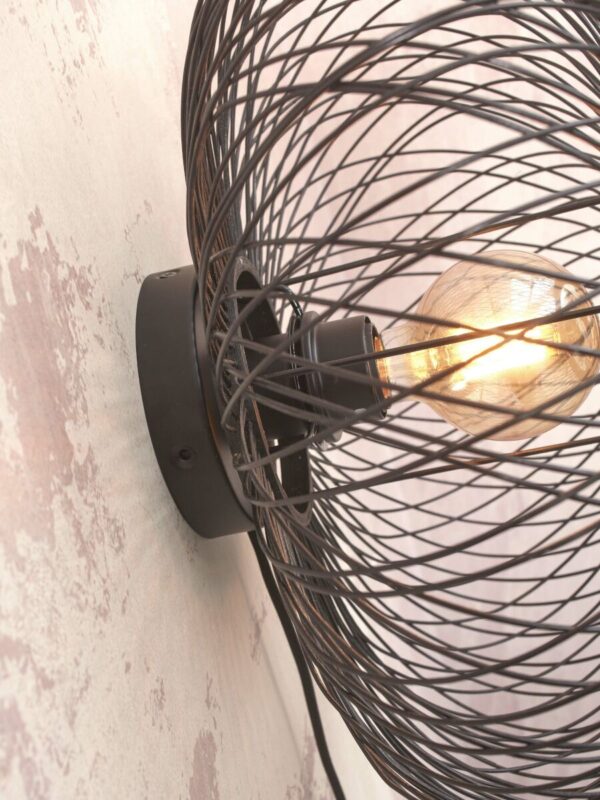 Zwarte wandlamp bamboe metaal bohemian GOOD&MOJO Cango - Image 4