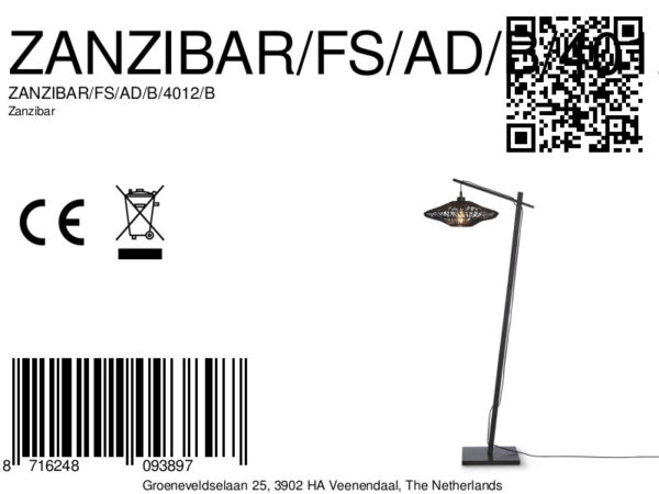 Vloerlamp zwart-rotan rond bohemian GOOD&MOJO Zanzibar - Image 12