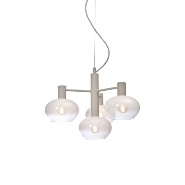 Witte moderne hanglamp metaal glas It's About RoMi Bologna