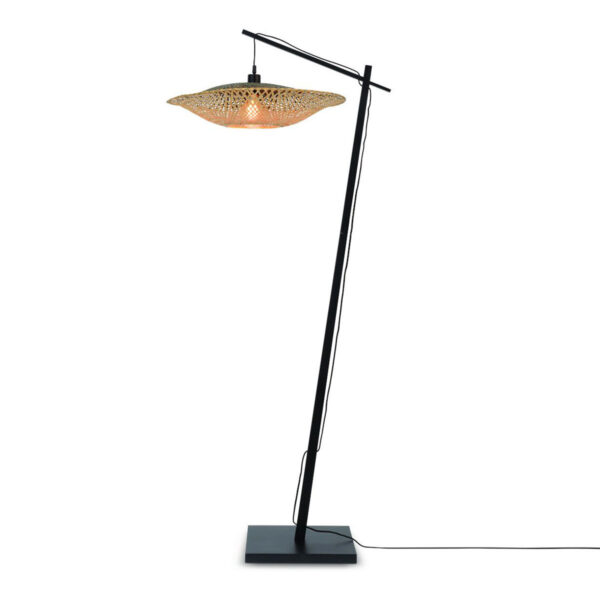 Bamboe zwart naturel vloerlamp bohemien GOOD&MOJO Kalimantan