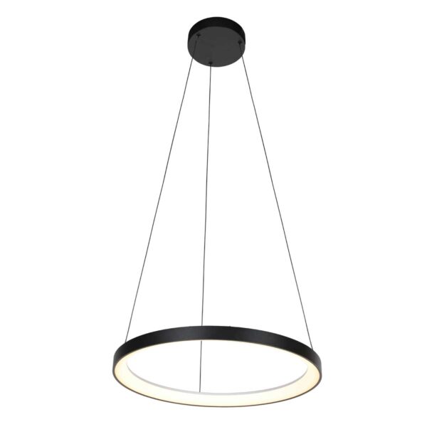 Zwarte minimalistische ring hanglamp Mexlite Circolare - Ø 58cm - Image 14