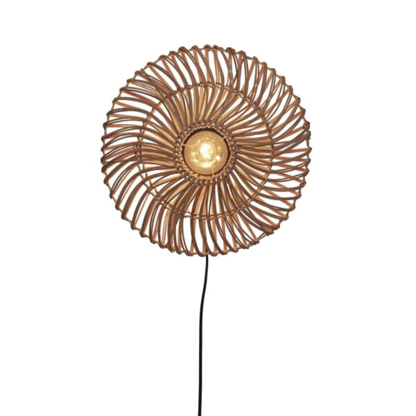 Naturel rotan metalen bohemian wandlamp GOOD&MOJO Zanzibar