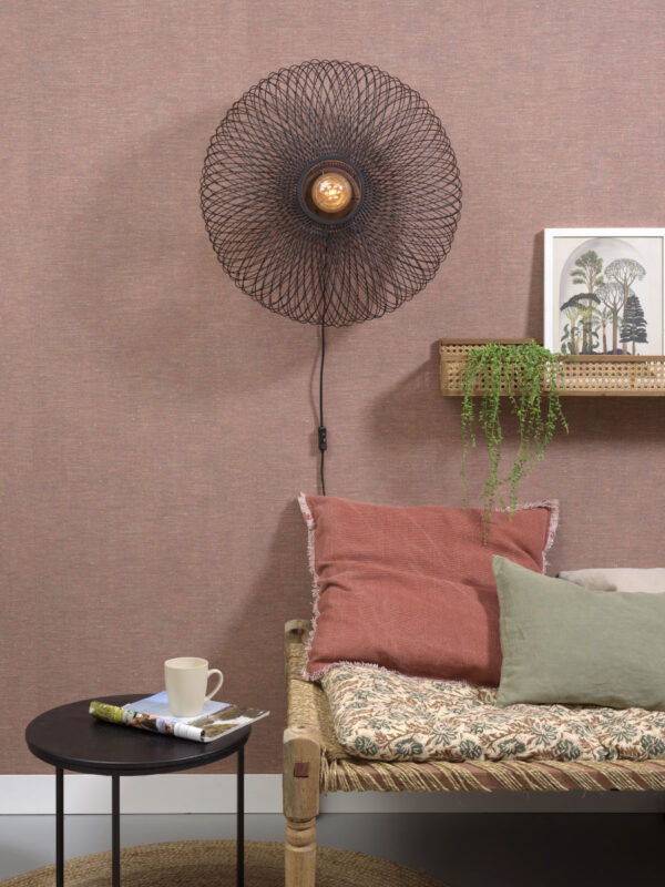 Wandlamp zwart bohemien bamboe GOOD&MOJO Cango - Image 5