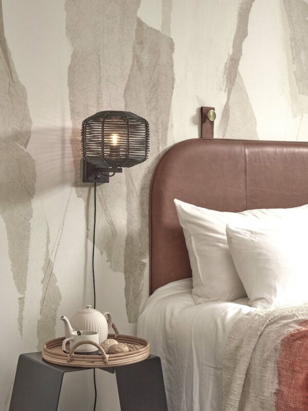 Wandlamp rond bohemian zwart rotan GOOD&MOJO Tanami - Image 5