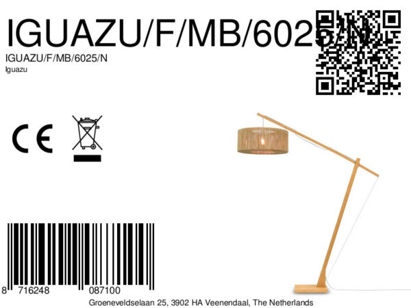 Riet naturel bamboe vloerlamp Boheems GOOD&MOJO Iguazu - Image 12