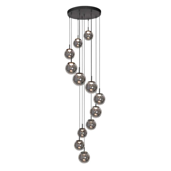 Rookglas design hanglamp LED zwart Steinhauer Bollique - Image 2