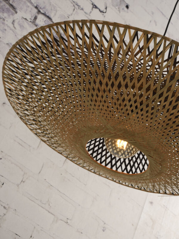 Zwart naturel bohemian bamboe hanglamp GOOD&MOJO Kalimantan - Image 4