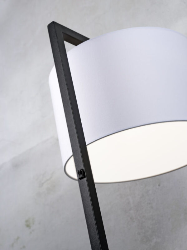 Vloerlamp zwarte cirkelkap metaal/katoen It's About RoMi Boston - Image 5