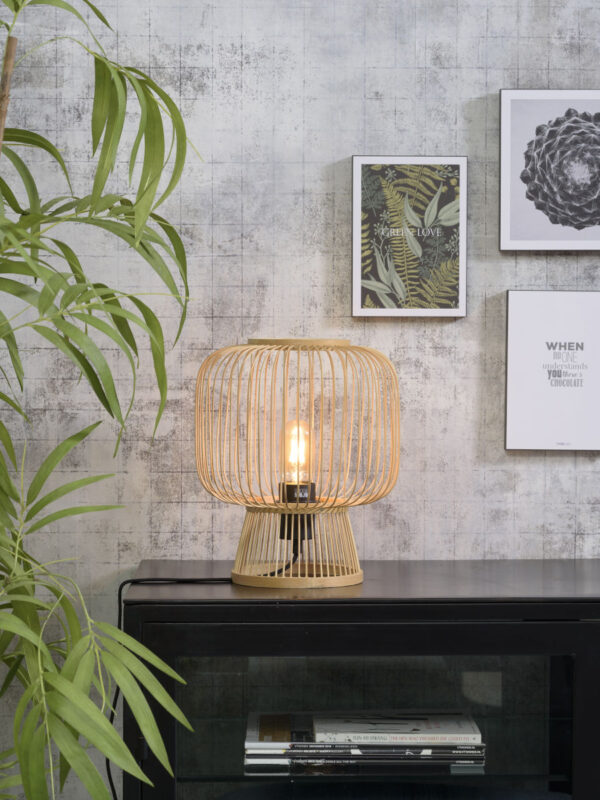 Boheemse tafellamp bamboe naturel-zwart GOOD&MOJO Cango - Image 2