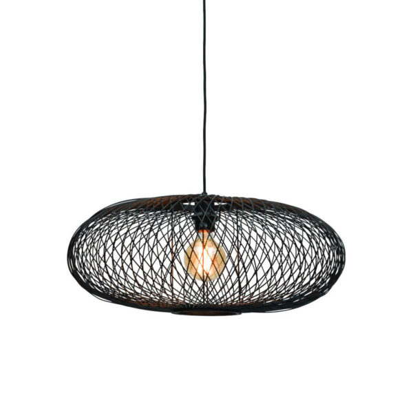 Zwarte bamboe Boheemse hanglamp GOOD&MOJO Cango