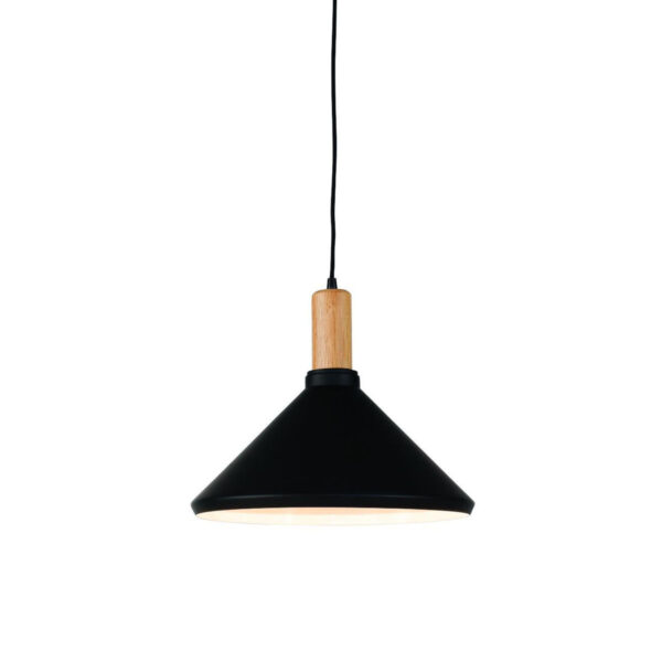 Naturel/zwarte hanglamp hout/metaal S It's About RoMi Melbourne
