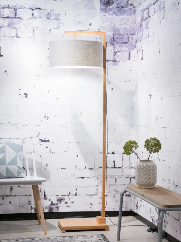Linnen grijze vloerlamp Scandinavisch GOOD&MOJO Himalaya - Image 2