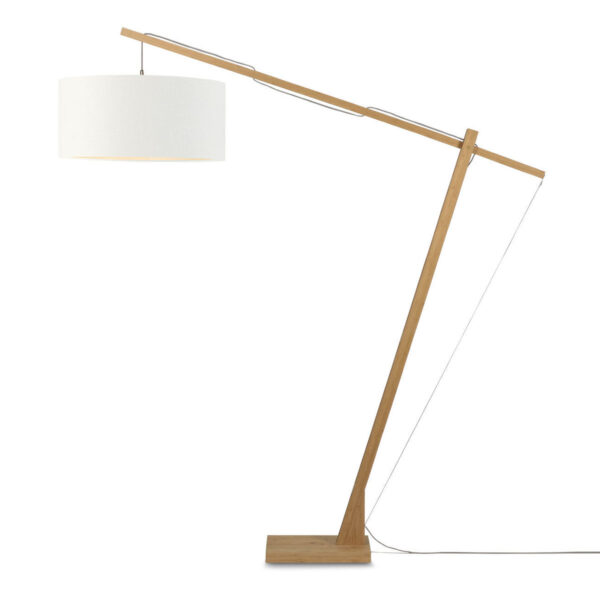 Witte linnen Scandinavische vloerlamp GOOD&MOJO Montblanc
