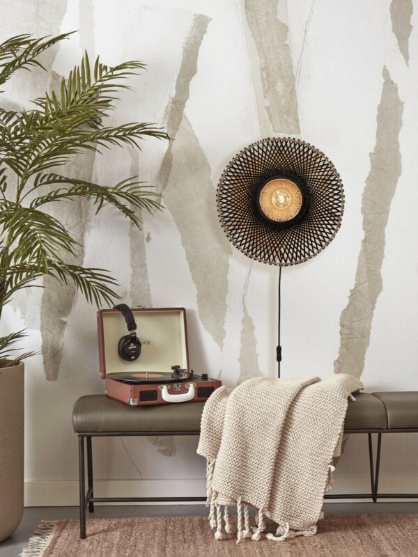 Bohemian bamboe wandlamp naturel/zwart S GOOD&MOJO Kalimantan - Image 12