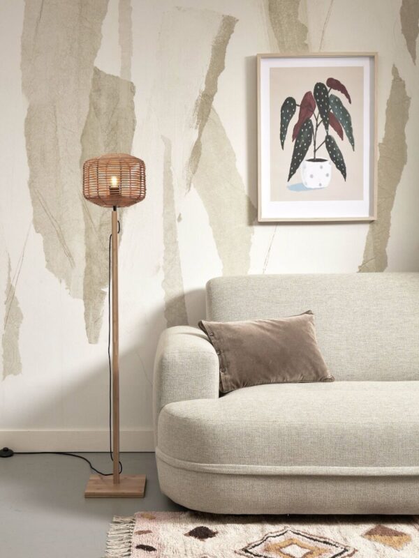 Naturel rotan bamboe vloerlamp bohemien GOOD&MOJO Tanami - Image 2
