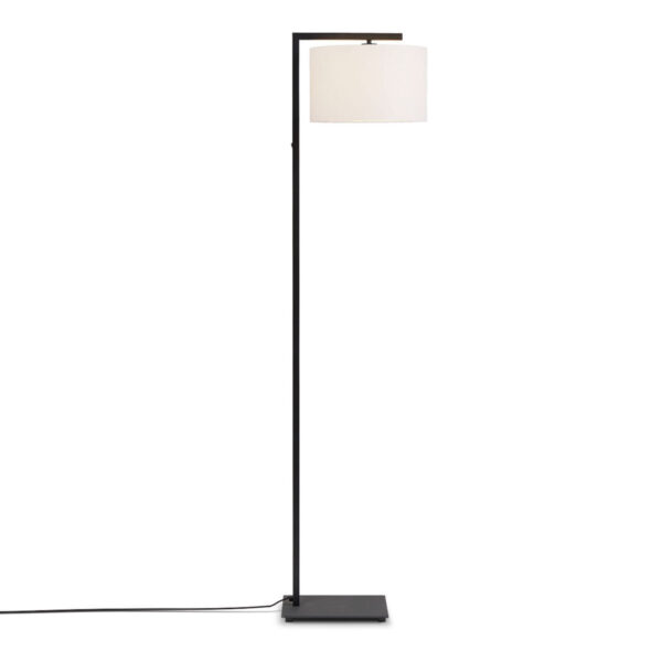 Witte vloerlamp cirkelkap metaal/katoen It's About RoMi Boston