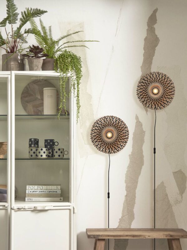 Bohemian bamboe wandlamp naturel/zwart XS GOOD&MOJO Kalimantan - Image 10