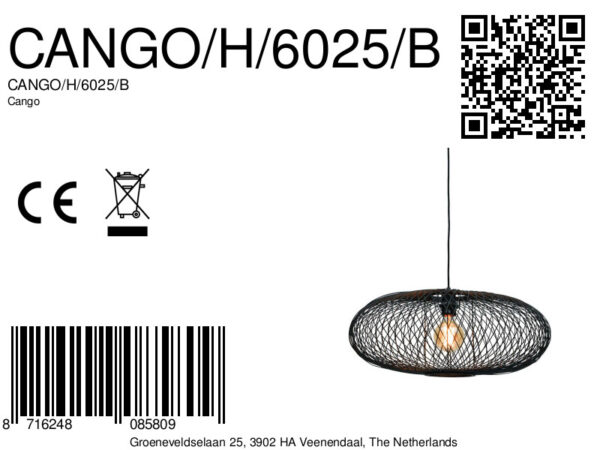 Zwarte bamboe Boheemse hanglamp GOOD&MOJO Cango - Image 13