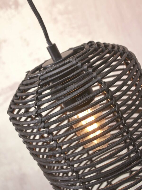 Zwart rotan bohemien hanglamp metaal GOOD&MOJO Tanami - Image 4