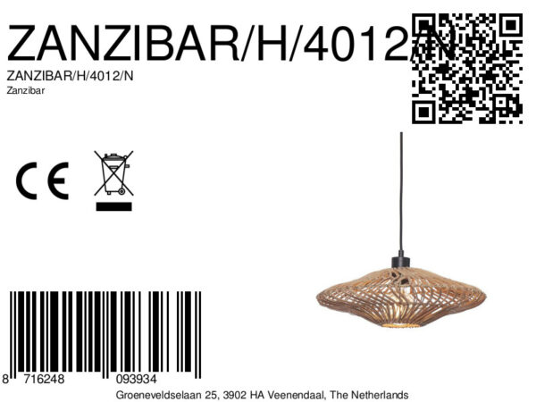 Hanglamp naturel bohemian metaal rotan GOOD&MOJO Zanzibar - Image 10