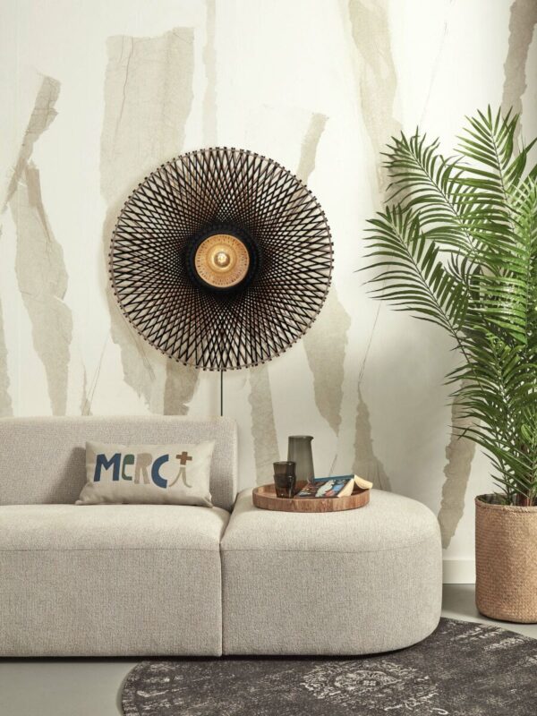 Naturel/zwarte bohemian bamboe wandlamp L GOOD&MOJO Kalimantan - Image 11