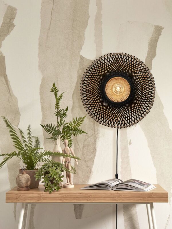 Bohemian bamboe wandlamp naturel/zwart S GOOD&MOJO Kalimantan - Image 2