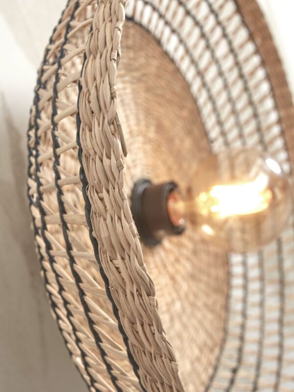Zwarte wandlamp metaal seagrass bohemian GOOD&MOJO Pantanal - Image 4