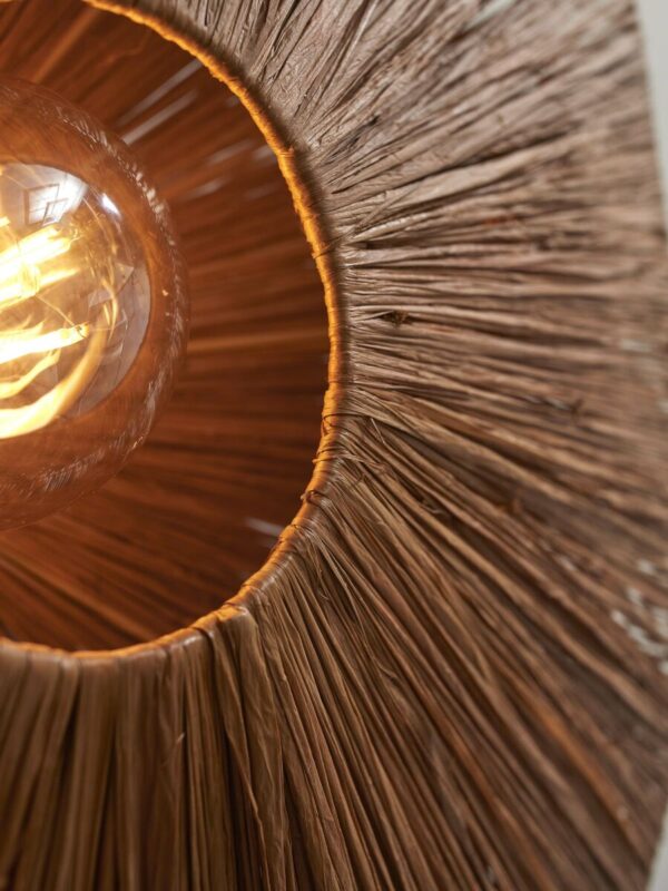 Achthoekige wandlamp bruin raffia L GOOD&MOJO Panama - Image 8