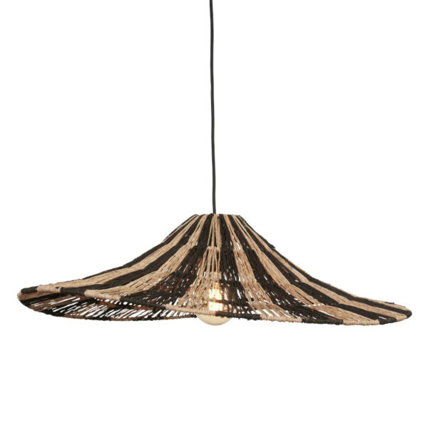 Hoedvormige hanglamp naturel/zwart riet GOOD&MOJO Cuzco
