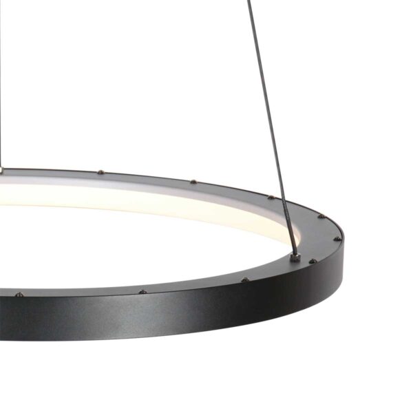 Zwarte minimalistische ring hanglamp Mexlite Circolare - Ø 58cm - Image 4