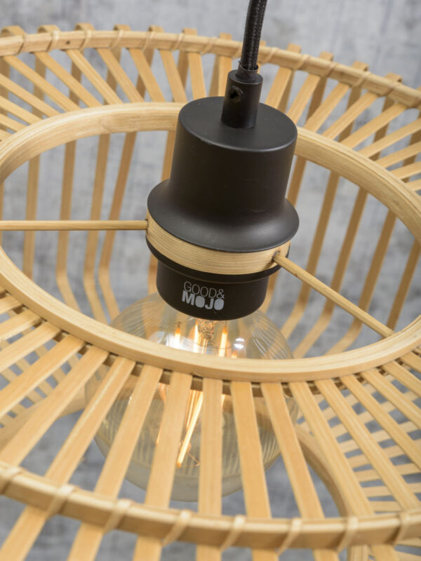Vloerlamp naturel-zwart bohemian bamboe GOOD&MOJO Bromo - Image 7