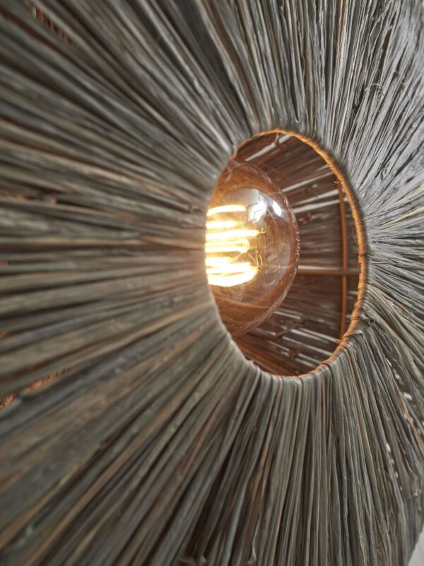 Wandlamp grijs raffia achthoek L GOOD&MOJO Panama - Image 8