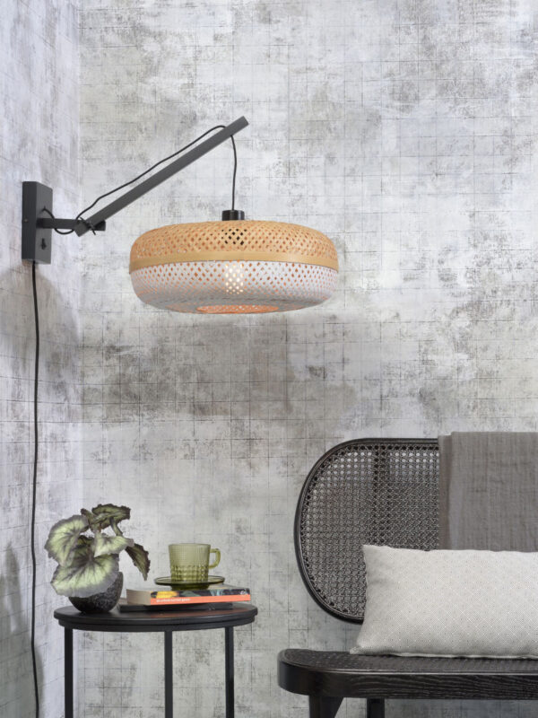 Bamboe witte bohemien wandlamp GOOD&MOJO Palawan - Image 2