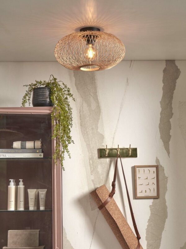 Naturel bamboe bohemien plafonnière GOOD&MOJO Cango - Image 2