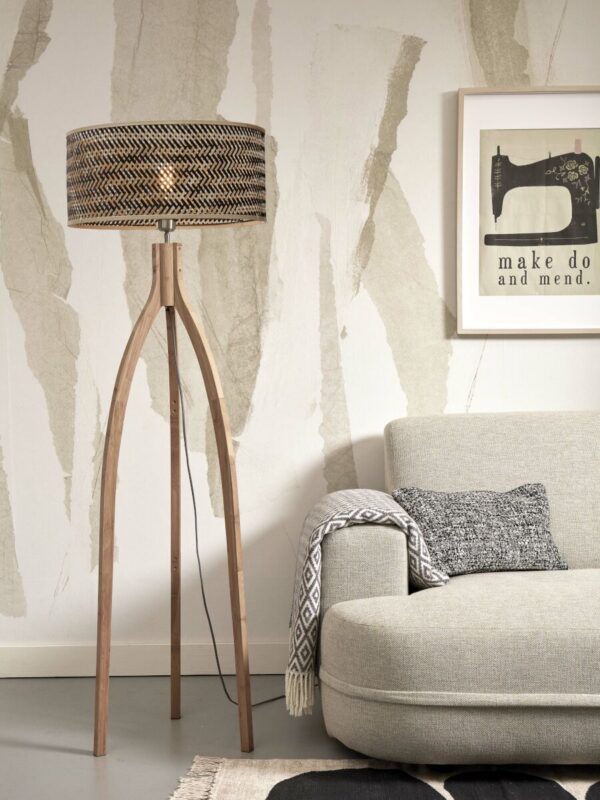 Bamboe boheemse naturel zwarte vloerlamp GOOD&MOJO Java - Image 2