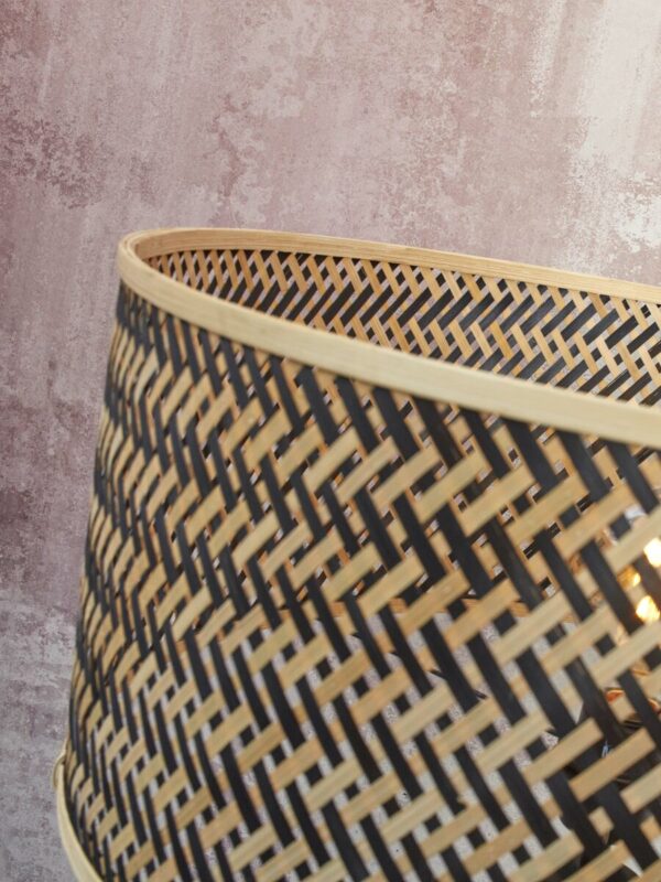 Zwart-naturel bohemien bamboe vloerlamp GOOD&MOJO Java - Image 3