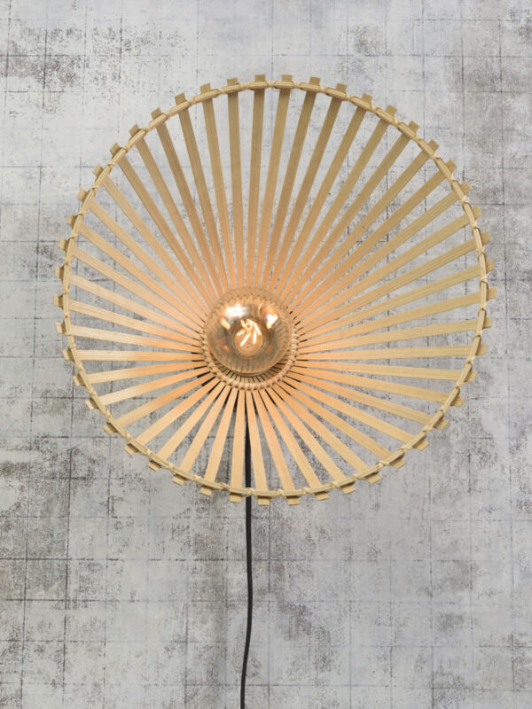 Wandlamp rond naturel-bamboe bohemian GOOD&MOJO Bromo - Image 4