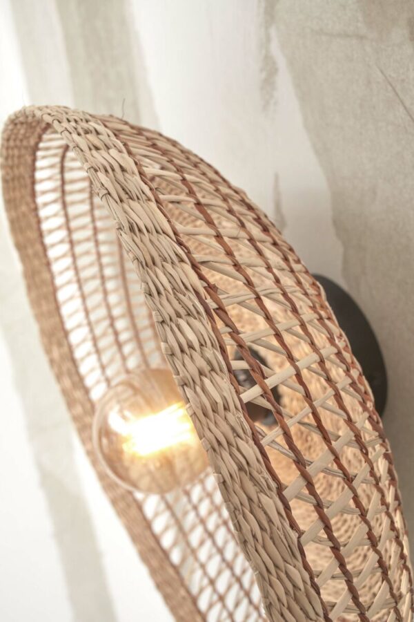Seagrass naturel bohemian wandlamp metaal GOOD&MOJO Pantanal - Image 3