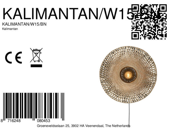 Bamboe wandlamp bohemian zwart naturel GOOD&MOJO Kalimantan - Image 10