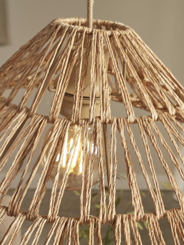 Rieten hoedvormige hanglamp naturel GOOD&MOJO Cuzco - Image 5
