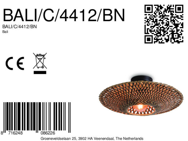 Zwarte plafonnière ufo klein GOOD&MOJO Bali - Image 6