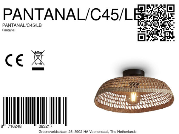 Zeegras plafondlamp koepel naturel GOOD&MOJO Pantanal - Image 9