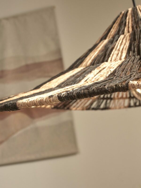 Hoedvormige hanglamp naturel/zwart riet GOOD&MOJO Cuzco - Image 6