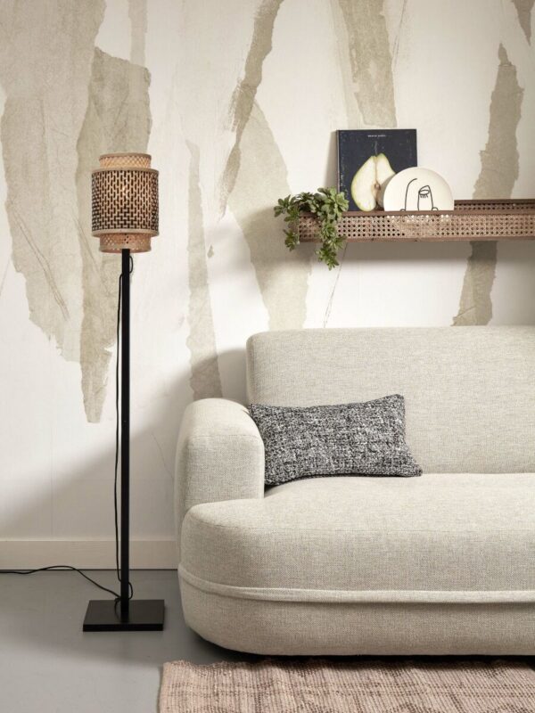 Vloerlamp bohemien bamboe zwart naturel GOOD&MOJO Bhutan - Image 2